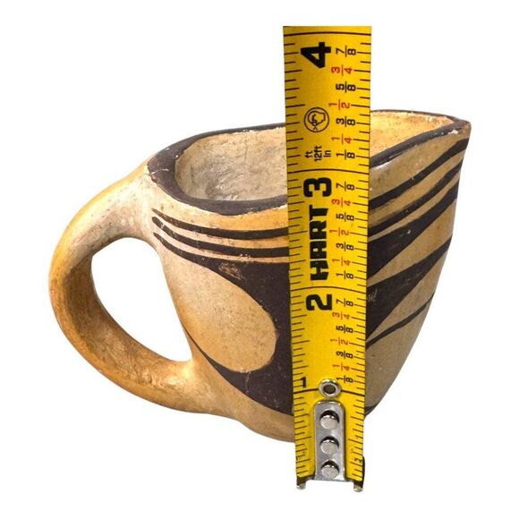 Vintage Pueblo Pottery Lot of 2 Southwestern Style Mini Pitcher Set Primitive - Picture 5 of 6